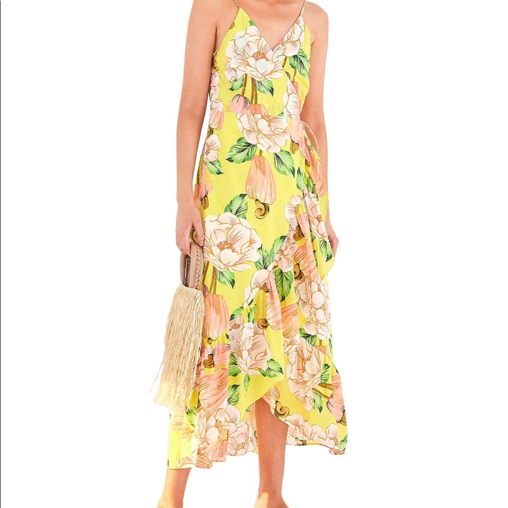 NWOT FARM Rio Neoma Wrap Maxi Dress